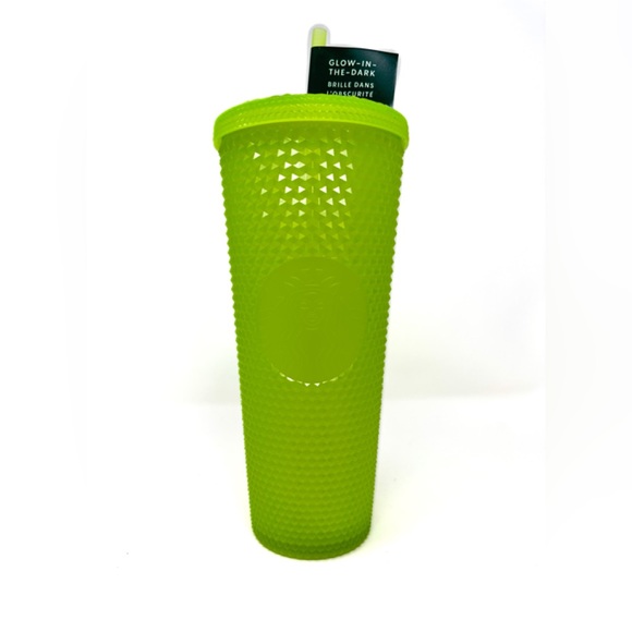 NEW 2022 Starbucks Halloween Glow in the Dark Lemongrass Bling Cold Cup 24 oz - Picture 1 of 4